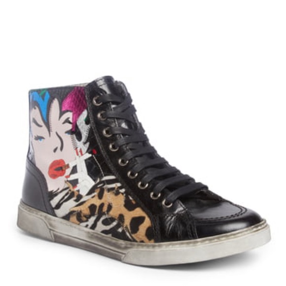 Saint Laurent antibes patchwork high tops sz 41 - Picture 2 of 13